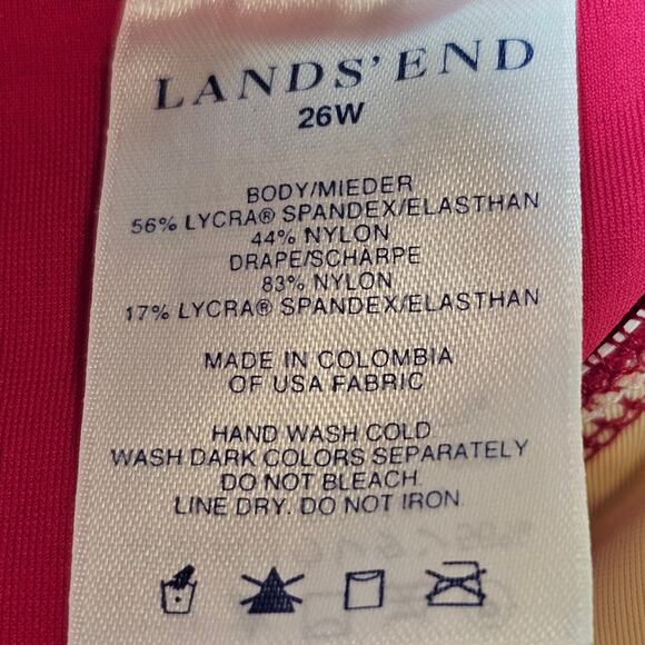 Lands' End Plus Size Slender Suit Grecian Low Leg One Piece Swimsuit - Picture 6 of 8